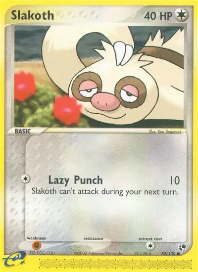 Slakoth Common rarity Sandstorm Pokémon card price — $23.82