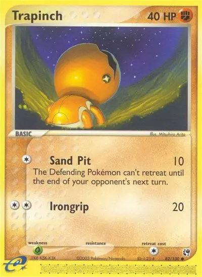 Trapinch Common rarity Sandstorm Pokémon card price — $8.72