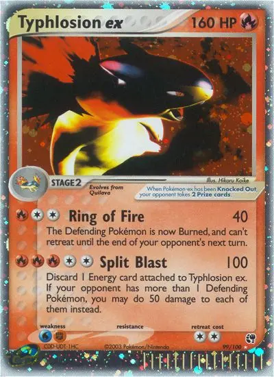 Typhlosion ex Rare rarity Sandstorm Pokémon card price — $204.02