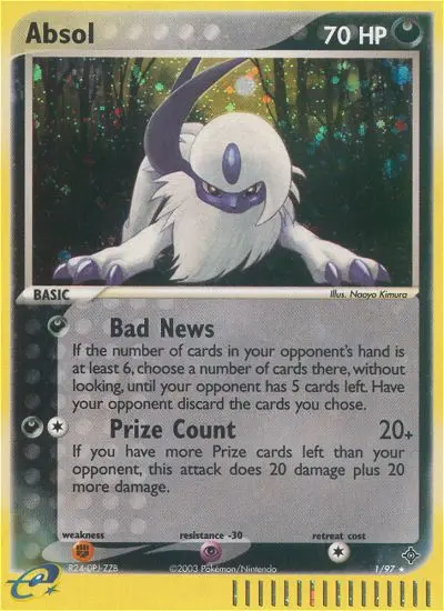 Absol Rare rarity Dragon Pokémon card price — $159.24
