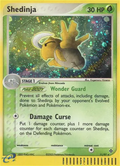 Shedinja Rare rarity Dragon Pokémon card price — $62.97