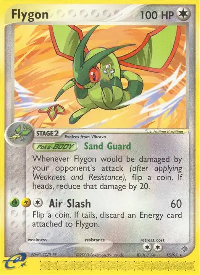 Flygon Rare rarity Dragon Pokémon card price — $21.37