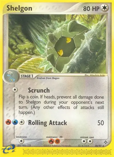 Shelgon Rare rarity Dragon Pokémon card price — $9.11