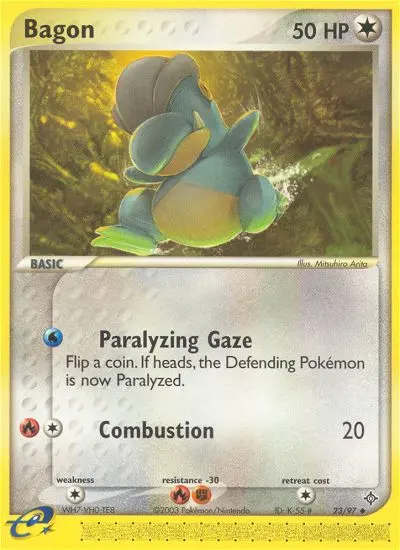 Bagon Uncommon rarity Dragon Pokémon card price — $10.41