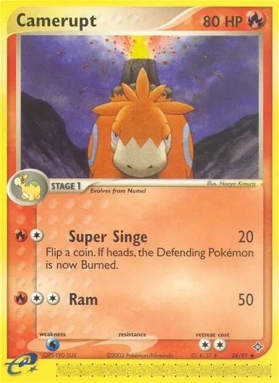 Camerupt Uncommon rarity Dragon Pokémon card price — $6.37