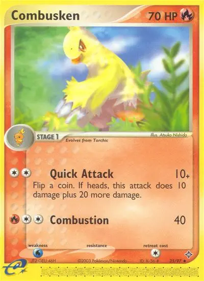 Combusken Uncommon rarity Dragon Pokémon card price — $6.82