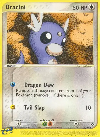 Dratini Uncommon rarity Dragon Pokémon card price — $54.85