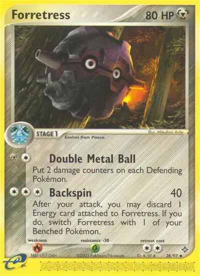 Forretress Uncommon rarity Dragon Pokémon card price — $6.78