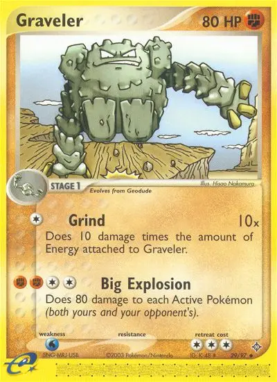 Graveler Uncommon rarity Dragon Pokémon card price — $12.16