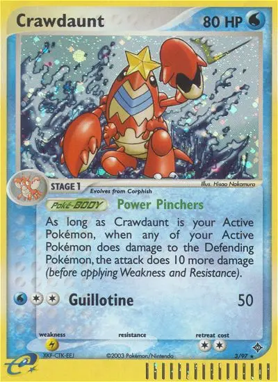 Crawdaunt Rare rarity Dragon Pokémon card price — $11.44