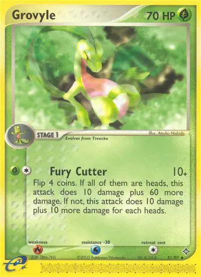 Grovyle Uncommon rarity Dragon Pokémon card price — $19.63
