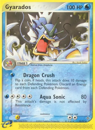 Gyarados Uncommon rarity Dragon Pokémon card price — $101.78