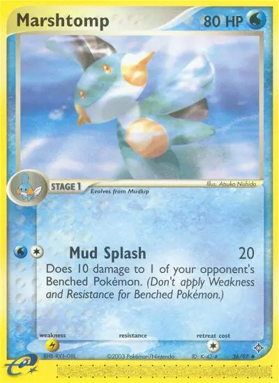 Marshtomp Uncommon rarity Dragon Pokémon card price — $22.24