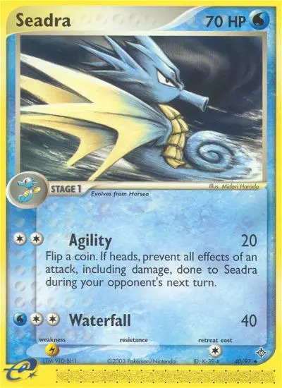 Seadra Uncommon rarity Dragon Pokémon card price — $10.74
