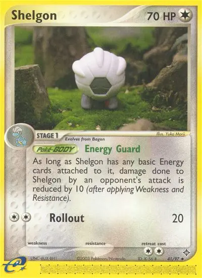Shelgon Uncommon rarity Dragon Pokémon card price — $20.00