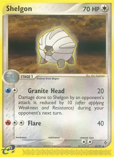 Shelgon Uncommon rarity Dragon Pokémon card price — $7.13