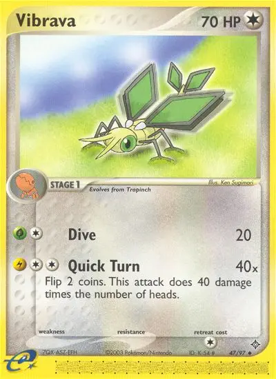 Vibrava Uncommon rarity Dragon Pokémon card price — $9.70