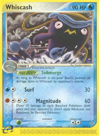 Whiscash Uncommon rarity Dragon Pokémon card price — $23.63