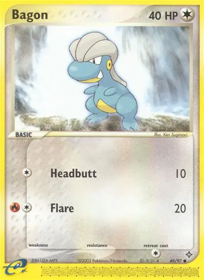 Bagon Common rarity Dragon Pokémon card price — $8.63