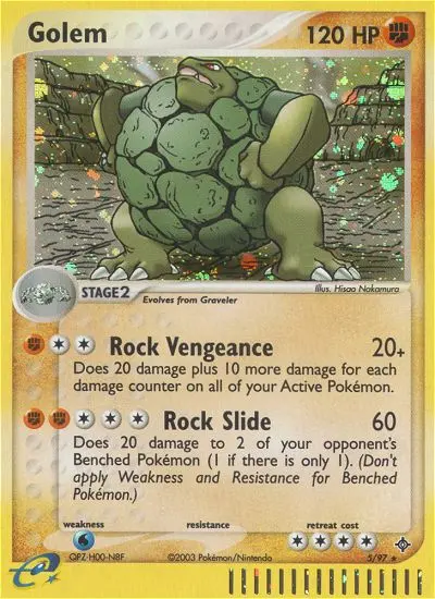 Golem Rare rarity Dragon Pokémon card price — $41.38