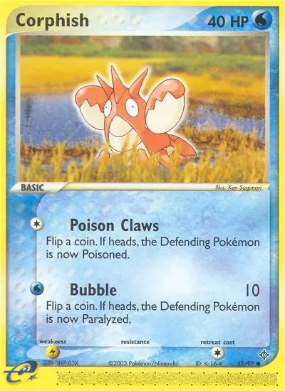 Corphish Common rarity Dragon Pokémon card price — $10.49