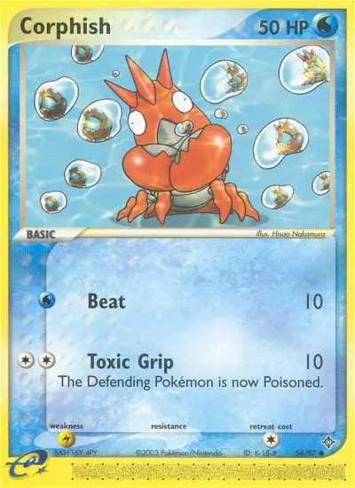 Corphish Common rarity Dragon Pokémon card price — $32.08