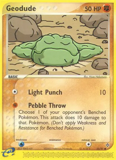 Geodude Common rarity Dragon Pokémon card price — $7.45