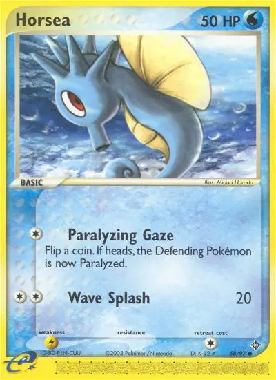 Horsea Common rarity Dragon Pokémon card price — $30.99