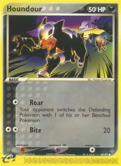 Houndour Common rarity Dragon Pokémon card price — $15.91