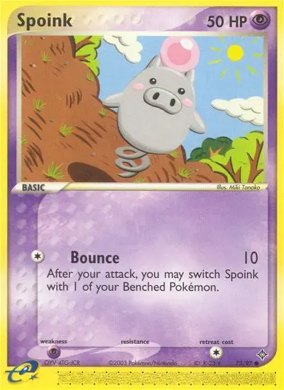 Spoink Common rarity Dragon Pokémon card price — $9.34