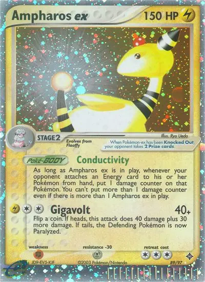 Ampharos ex Rare rarity Dragon Pokémon card price — $212.86