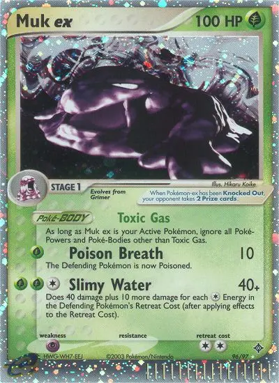 Muk ex Rare rarity Dragon Pokémon card price — $96.50