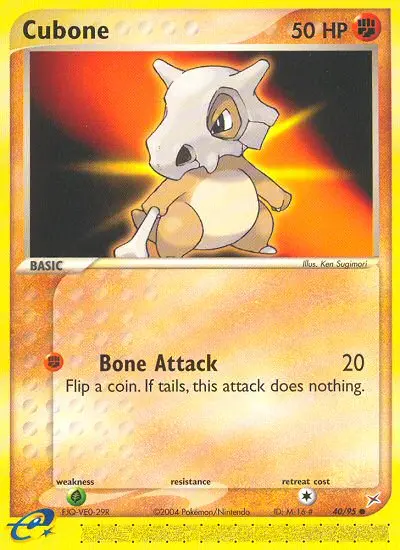 Cubone Common rarity Team Magma vs Team Aqua Pokémon card price — $72.00