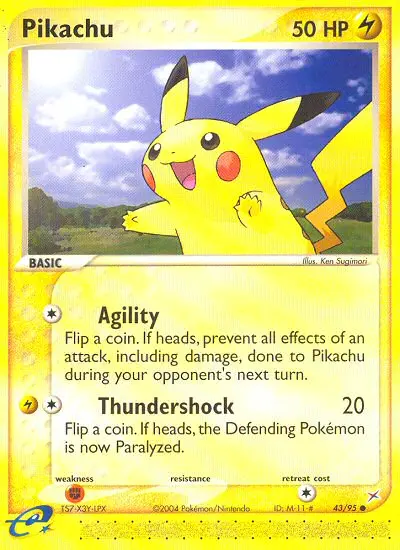 Pikachu Common rarity Team Magma vs Team Aqua Pokémon card price — $73.60