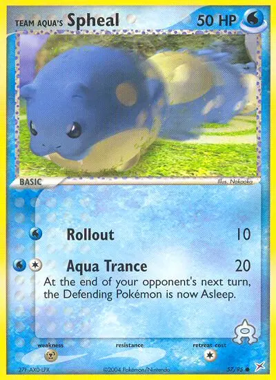 Team Aqua's Spheal Common rarity Team Magma vs Team Aqua Pokémon card price — $27.06