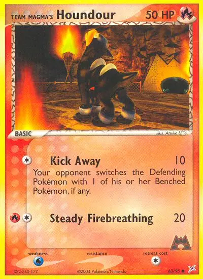 Team Magma's Houndour Common rarity Team Magma vs Team Aqua Pokémon card price — $59.99