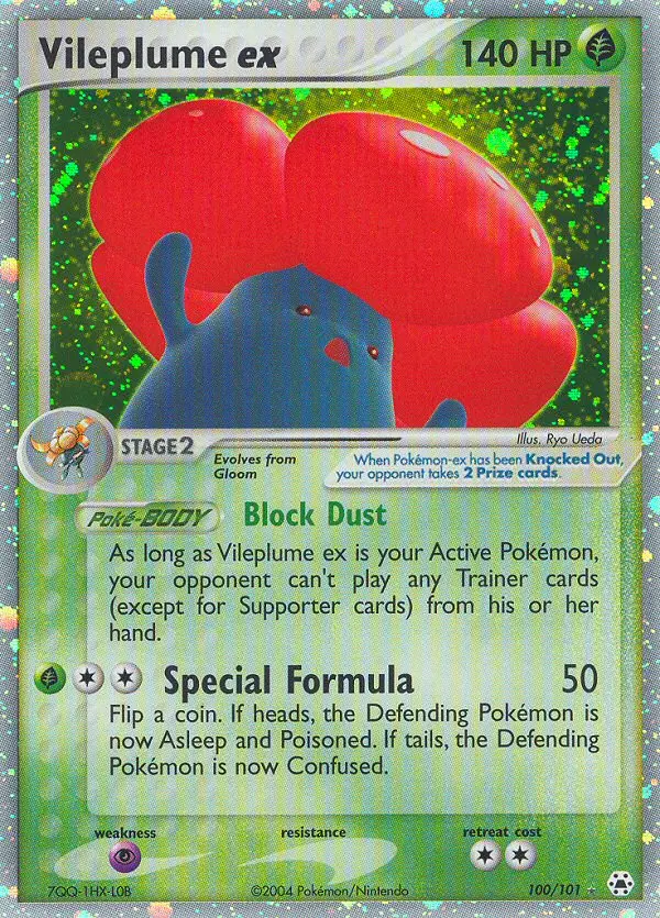 Vileplume ex Rare rarity Hidden Legends Pokémon card price — $135.00