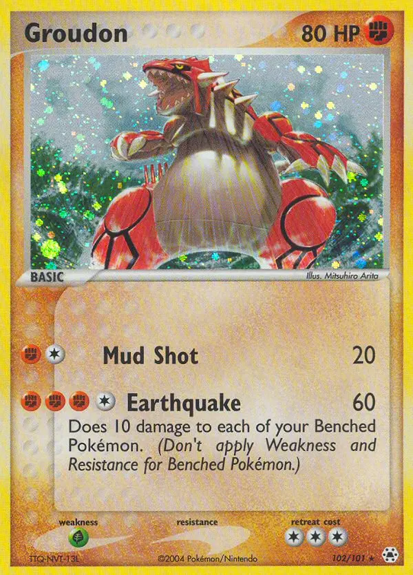 Groudon Secret Rare rarity Hidden Legends Pokémon card price — $111.22