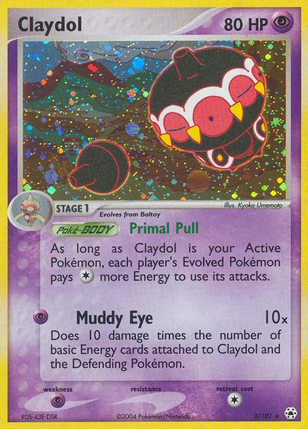 Claydol Rare rarity Hidden Legends Pokémon card price — $44.95