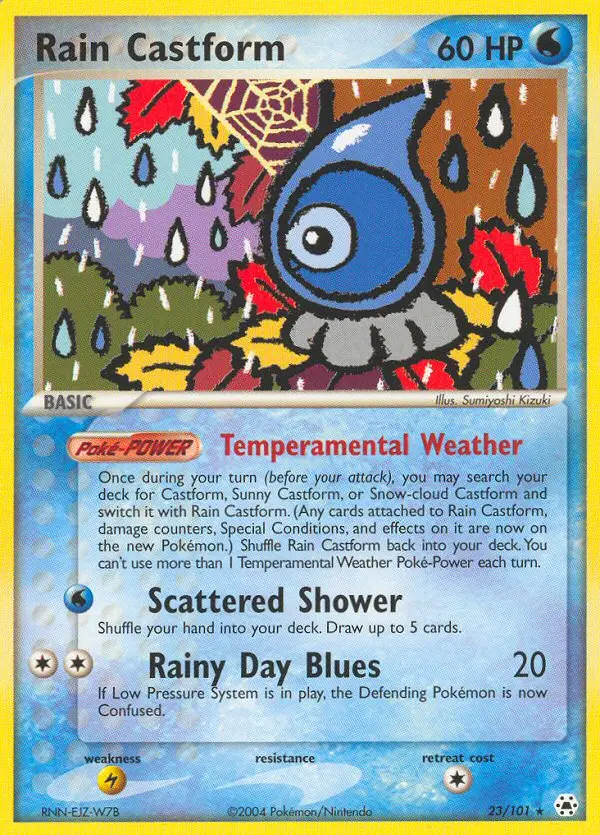 Rain Castform Rare rarity Hidden Legends Pokémon card price — $36.64
