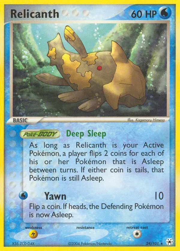 Relicanth Rare rarity Hidden Legends Pokémon card price — $18.77