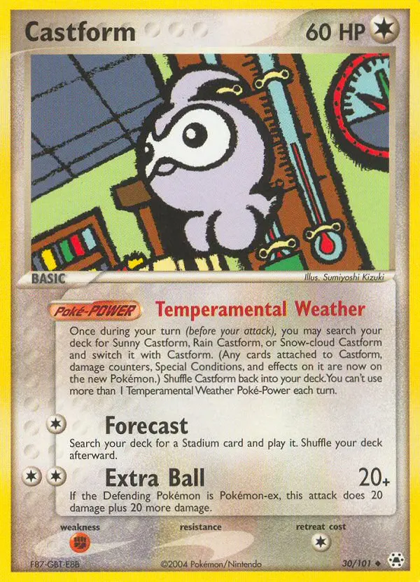 Castform Uncommon rarity Hidden Legends Pokémon card price — $25.69