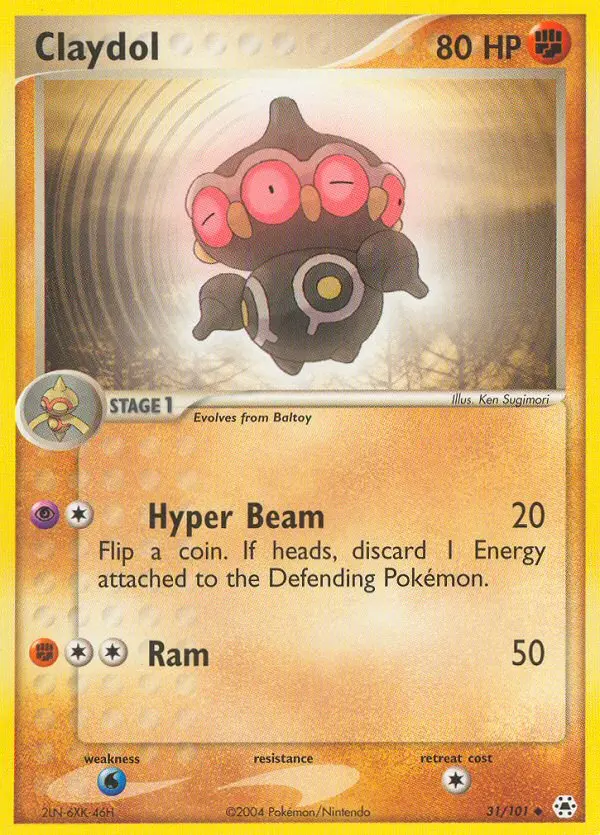 Claydol Uncommon rarity Hidden Legends Pokémon card price — $5.71