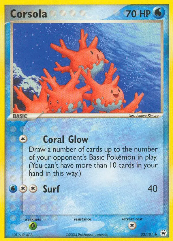 Corsola Uncommon rarity Hidden Legends Pokémon card price — $19.99