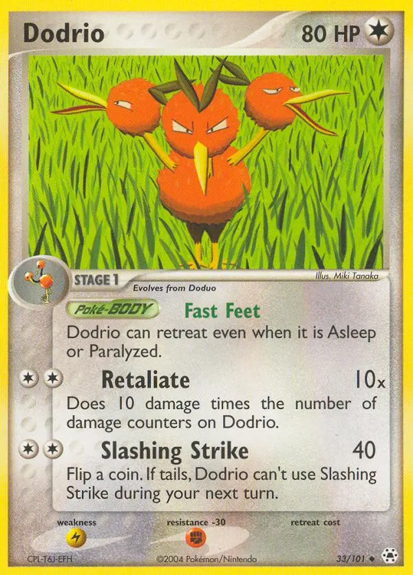 Dodrio Uncommon rarity Hidden Legends Pokémon card price — $8.42