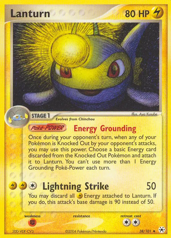 Lanturn Uncommon rarity Hidden Legends Pokémon card price — $23.89