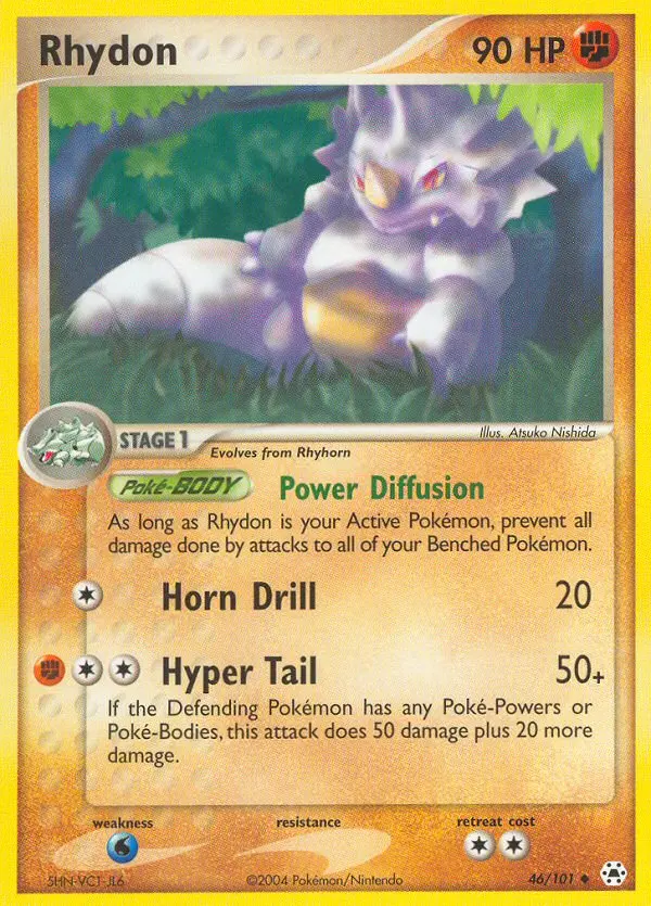 Rhydon Uncommon rarity Hidden Legends Pokémon card price — $19.79