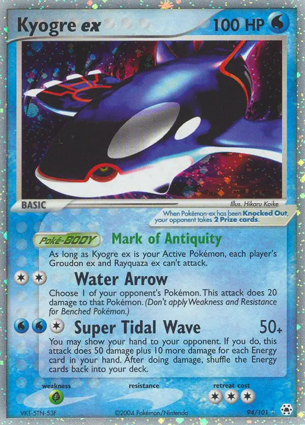Kyogre ex Rare rarity Hidden Legends Pokémon card price — $223.80