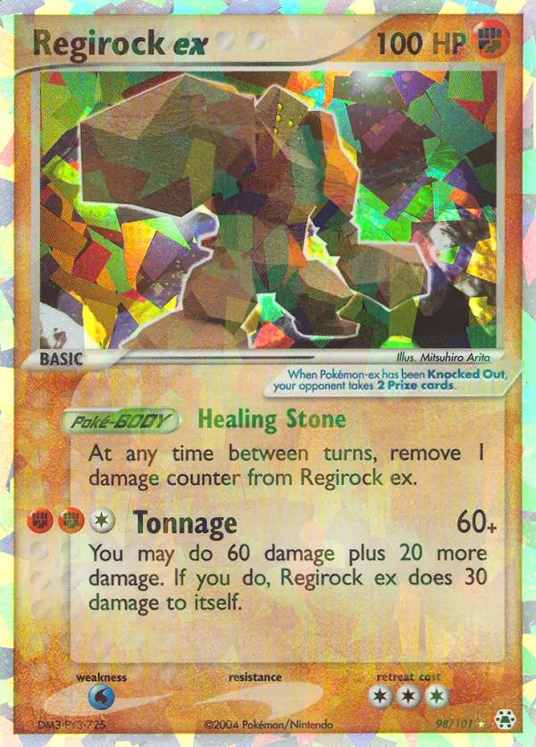 Regirock ex Rare rarity Hidden Legends Pokémon card price — $227.98