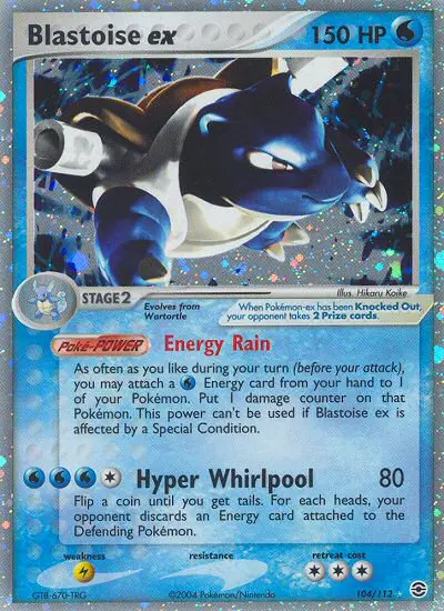 Blastoise ex Rare rarity FireRed & LeafGreen Pokémon card price — $430.00